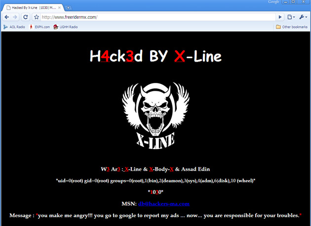 Website defaced